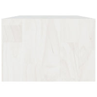Tavolino da Salotto Bianco 110x50x34 cm Legno Massello di Pino cod mxl 25005