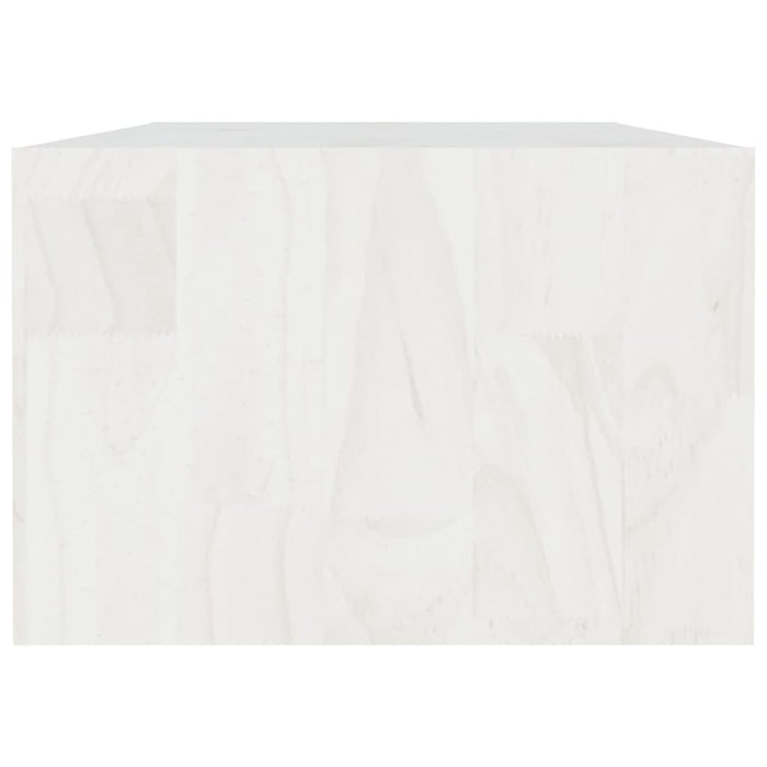 Tavolino da Salotto Bianco 110x50x34 cm Legno Massello di Pino cod mxl 25005