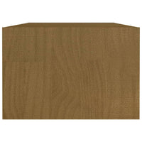 Tavolino da Salotto Miele 110x50x34 cm Legno Massello di Pino