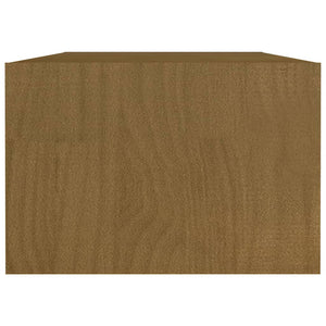 Tavolino da Salotto Miele 110x50x34 cm Legno Massello di Pino