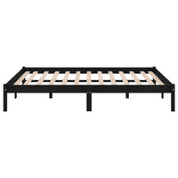 Giroletto Nero in Legno Massello 135x190 cm Double 809996