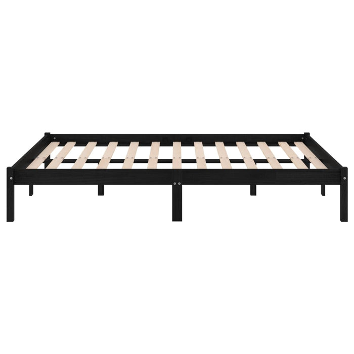 Giroletto Nero in Legno Massello di Pino 140x200 cm 810021