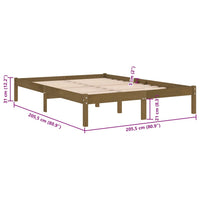 Giroletto Marrone Ambrato in Legno Massello di Pino 200x200 cm 810040