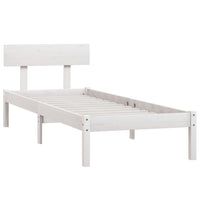 Giroletto-Struttura Letto Bianco in Legno Massello 75x190 cm Small Single 986922