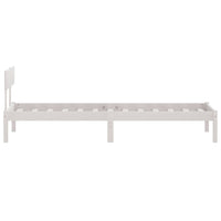 Giroletto-Struttura Letto Bianco in Legno Massello 75x190 cm Small Single 986922