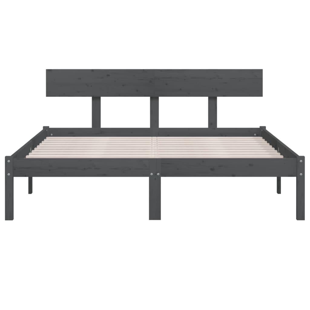 Giroletto Grigio in Legno Massello di Pino 140x190 cm 810129
