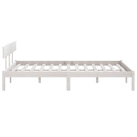 Giroletto-Struttura Letto Bianco in Legno Massello 180x200 cm Super King 414568