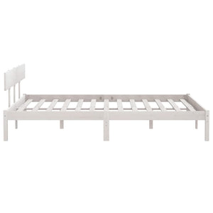Giroletto-Struttura Letto Bianco in Legno Massello 180x200 cm Super King 414568