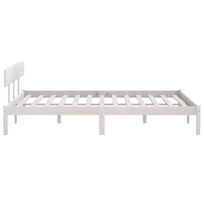 Giroletto-Struttura Letto Bianco in Legno Massello 180x200 cm Super King 414568