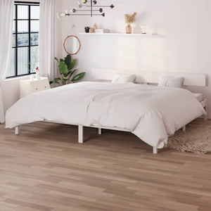 Giroletto-Struttura Letto Bianco in Legno Massello 180x200 cm Super King 414568