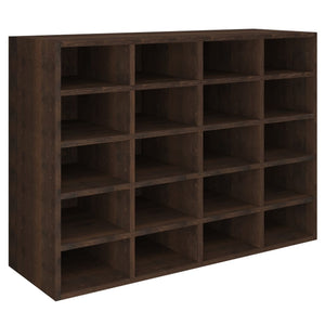 Scarpiera in Legno Multistrato 92x30x67,5 cm Rovere Fumo 340219