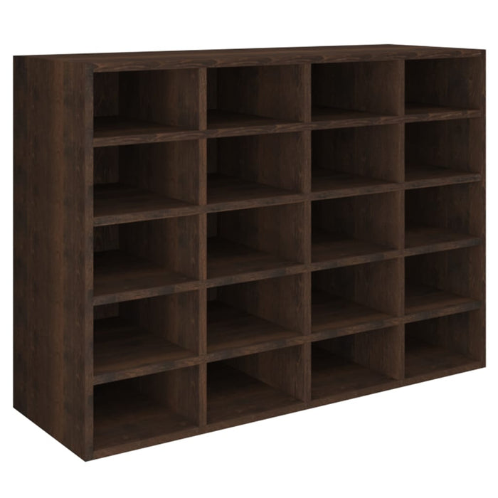 Scarpiera in Legno Multistrato 92x30x67,5 cm Rovere Fumo 340219