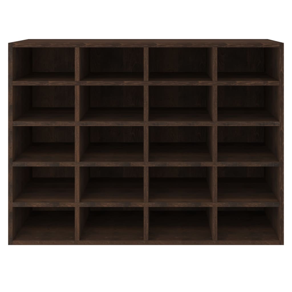 Scarpiera in Legno Multistrato 92x30x67,5 cm Rovere Fumo 340219