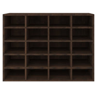 Scarpiera in Legno Multistrato 92x30x67,5 cm Rovere Fumo 340219