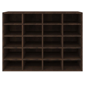 Scarpiera in Legno Multistrato 92x30x67,5 cm Rovere Fumo 340219