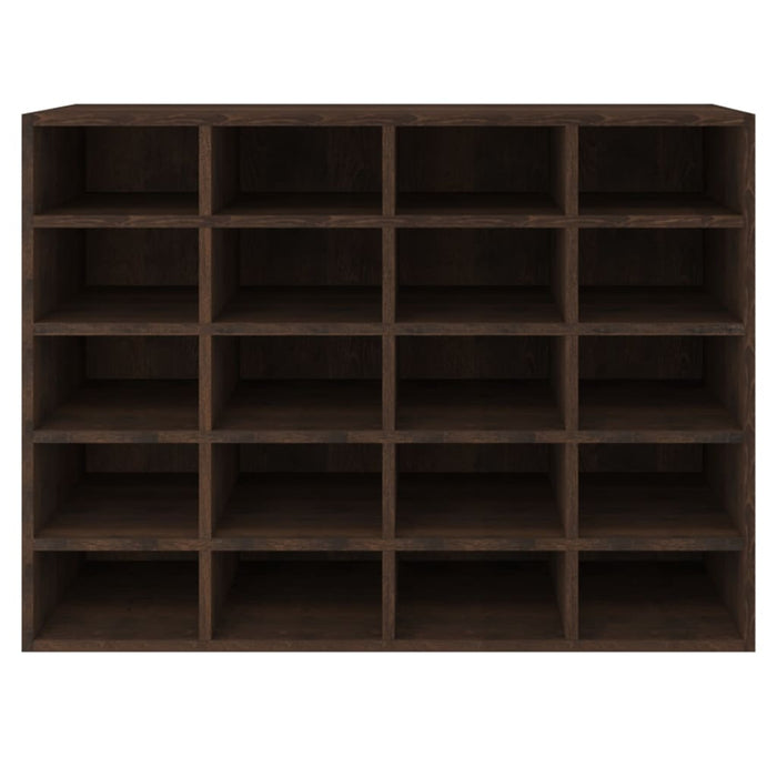 Scarpiera in Legno Multistrato 92x30x67,5 cm Rovere Fumo 340219