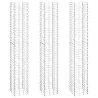 Fioriere Rialzate a Gabbione 3 pz 30x30x200 cm in Ferro