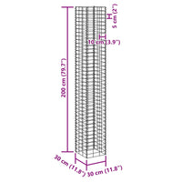 Fioriere Rialzate Gabbione 4 pz 30x30x50/100/150/200 cm Ferro 151252