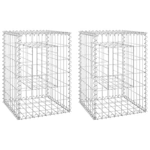 Cesti a Gabbione a Torre 2 pz 40x40x60 cm in Ferro cod mxl 67298