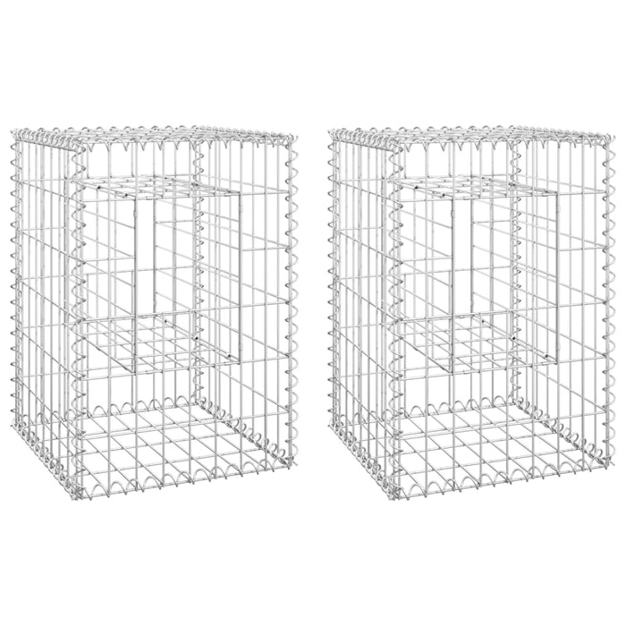Cesti a Gabbione a Torre 2 pz 40x40x60 cm in Ferro 151259