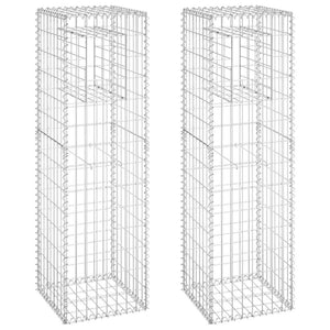 Cesti a Gabbione a Torre 2 pz 40x40x140 cm in Ferro cod mxl 59229