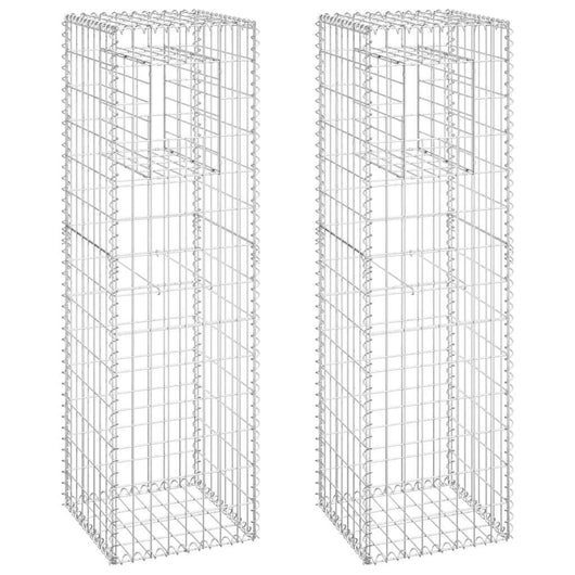 Cesti a Gabbione a Torre 2 pz 40x40x140 cm in Ferro cod mxl 59229