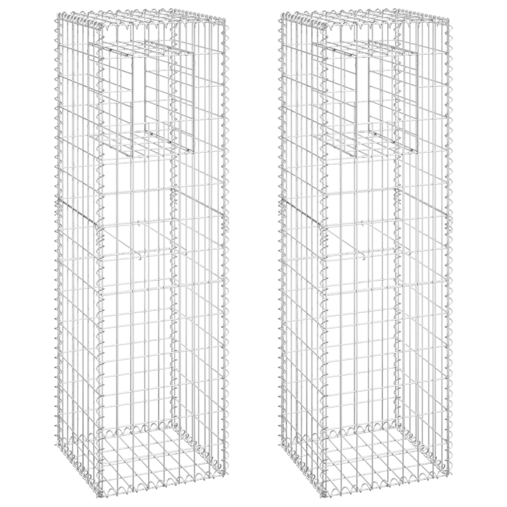 Cesti a Gabbione a Torre 2 pz 40x40x140 cm in Ferro 151263