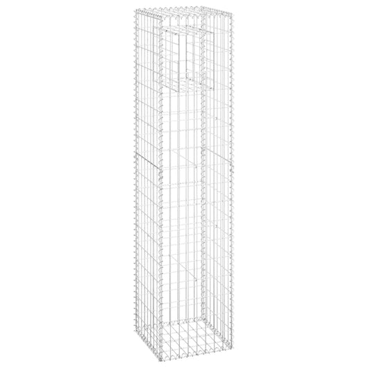 Cesto a Gabbione a Torre 40x40x180 cm in Ferro 151264
