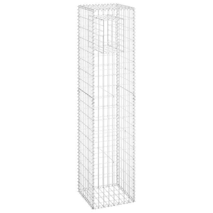 Cesto a Gabbione a Torre 40x40x180 cm in Ferro 151264