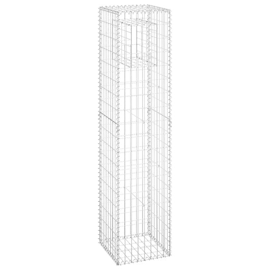 Cesto a Gabbione a Torre 40x40x180 cm in Ferro
