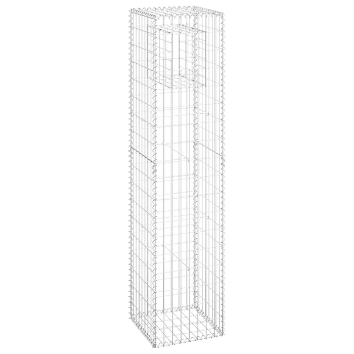 Cesto a Gabbione a Torre 40x40x180 cm in Ferro