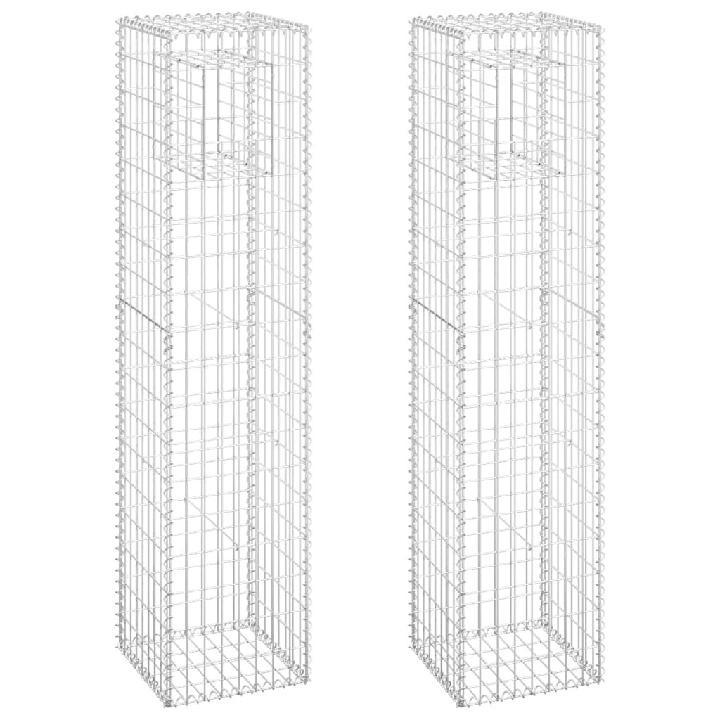 Cesti a Gabbione a Torre 2 pz 40x40x180 cm in Ferro 151265