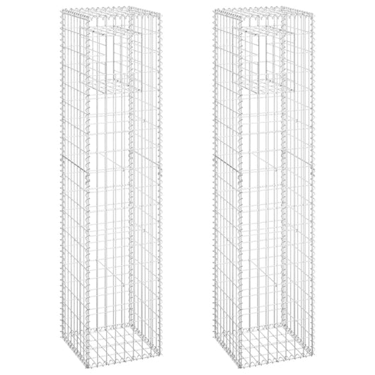 Cesti a Gabbione a Torre 2 pz 40x40x180 cm in Ferro 151265