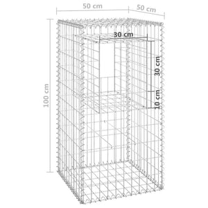 Cesti a Gabbione a Torre 2 pz 50x50x100 cm in Ferro cod mxl 61162