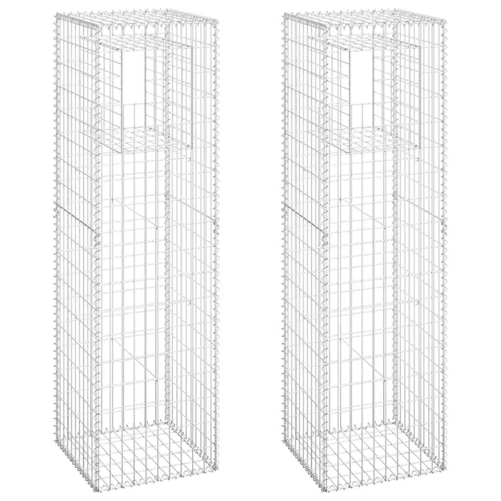 Cesti a Gabbione a Torre 2 pz 50x50x180 cm in Ferro cod mxl 62322