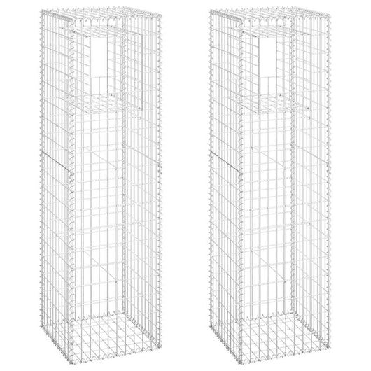 Cesti a Gabbione a Torre 2 pz 50x50x180 cm in Ferro cod mxl 62322