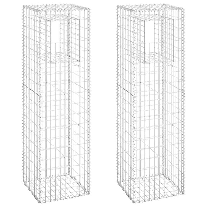 Cesti a Gabbione a Torre 2 pz 50x50x180 cm in Ferro cod mxl 62322
