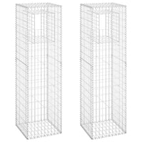 Cesti a Gabbione a Torre 2 pz 50x50x180 cm in Ferro 151273