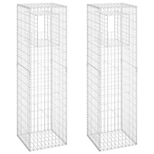 Cesti a Gabbione a Torre 2 pz 50x50x180 cm in Ferro 151273