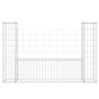 Cesto Gabbione a U con 2 Pali in Ferro 140x20x100 cm 151275