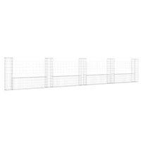 Cesto Gabbione a U con 5 Pali in Ferro 500x20x100 cm 151278