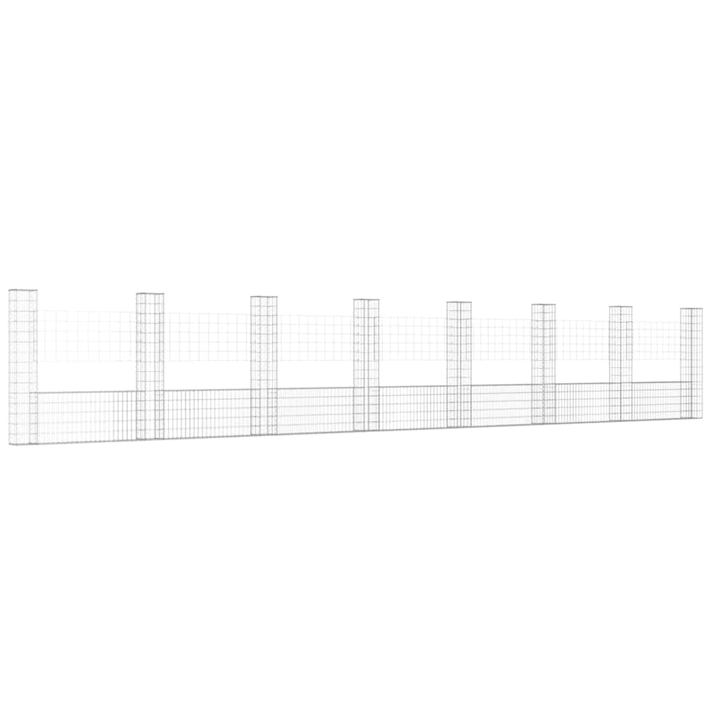 Gabbione a U con 8 Pali in Ferro 860x20x150 cm cod mxl 12338