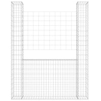 Gabbione a U con 2 Pali in Ferro 140x20x200 cm 151289