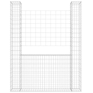 Gabbione a U con 2 Pali in Ferro 140x20x200 cm cod mxl 10021