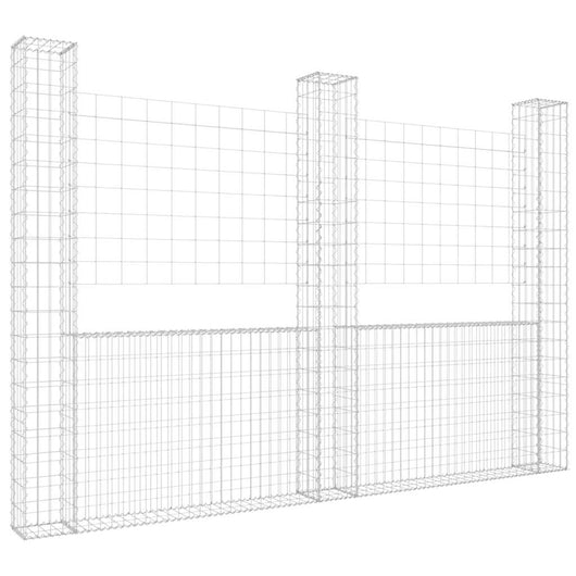 Gabbione a U con 3 Pali in Ferro 260x20x200 cm cod mxl 24951