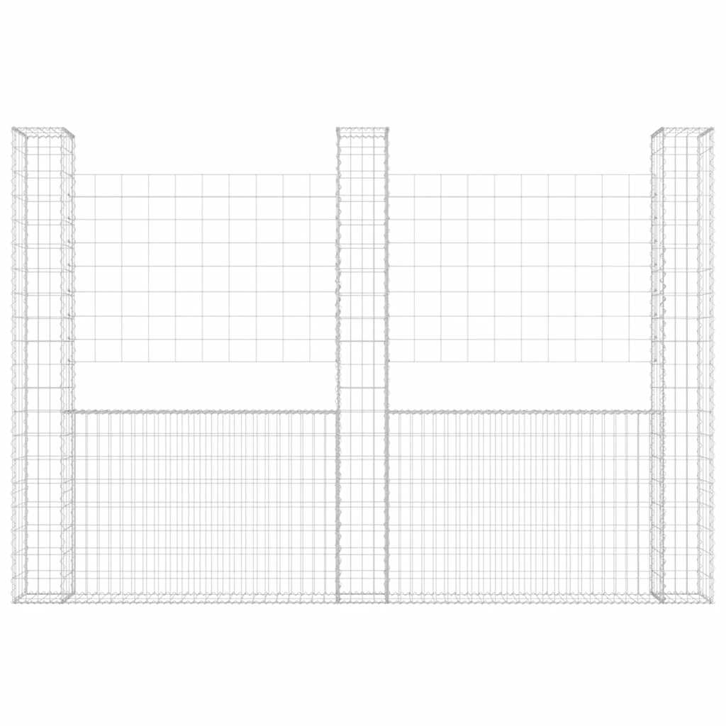 Gabbione a U con 3 Pali in Ferro 260x20x200 cm cod mxl 24951