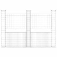 Gabbione a U con 3 Pali in Ferro 260x20x200 cm cod mxl 24951