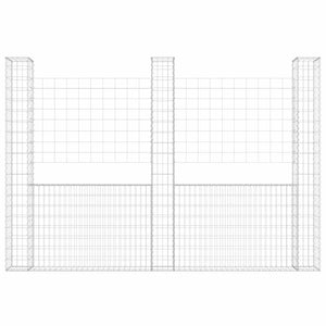 Gabbione a U con 3 Pali in Ferro 260x20x200 cm cod mxl 24951