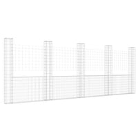 Gabbione a U con 5 Pali in Ferro 500x20x200 cm 151292