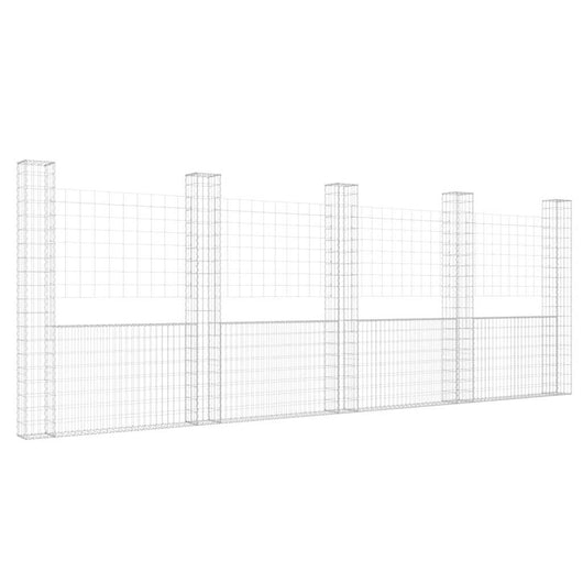 Gabbione a U con 5 Pali in Ferro 500x20x200 cm cod mxl 16078